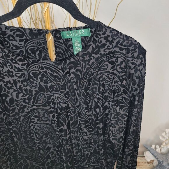 Lauren Ralph Lauren Blouse Womens Petite Large - Picture 3 of 7